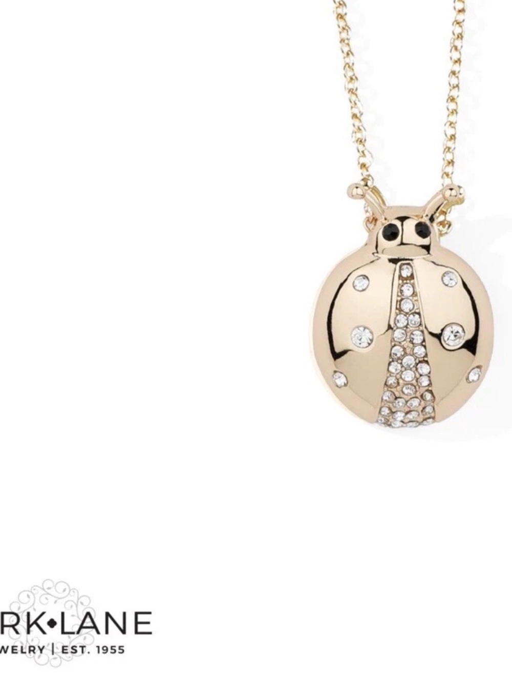 Park Lane Gold Ladybug Crystal Pendant Necklace